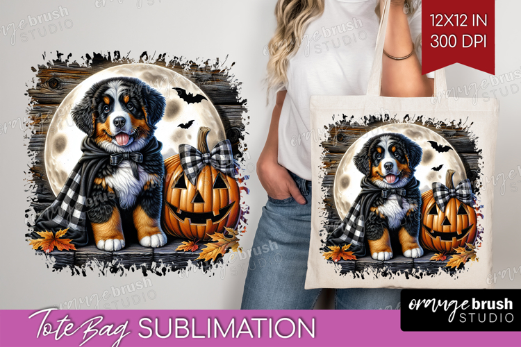 Bernese Mountain Dog Tote Bag Halloween Tote Bag PNG