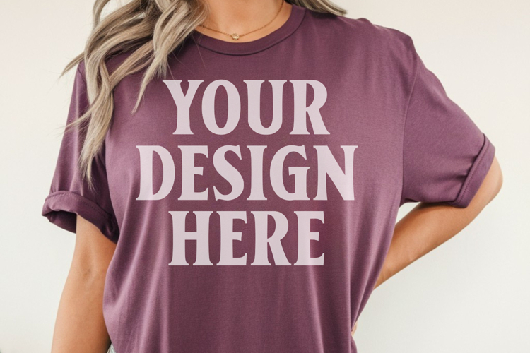 Comfort Colors 1717 Berry TShirt Mockup, CC1717 mockup, Tran