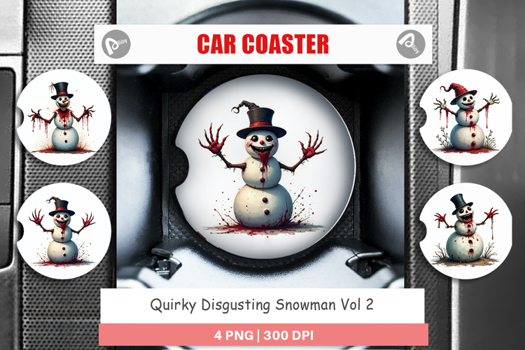Quirky Snowman Car Coaster