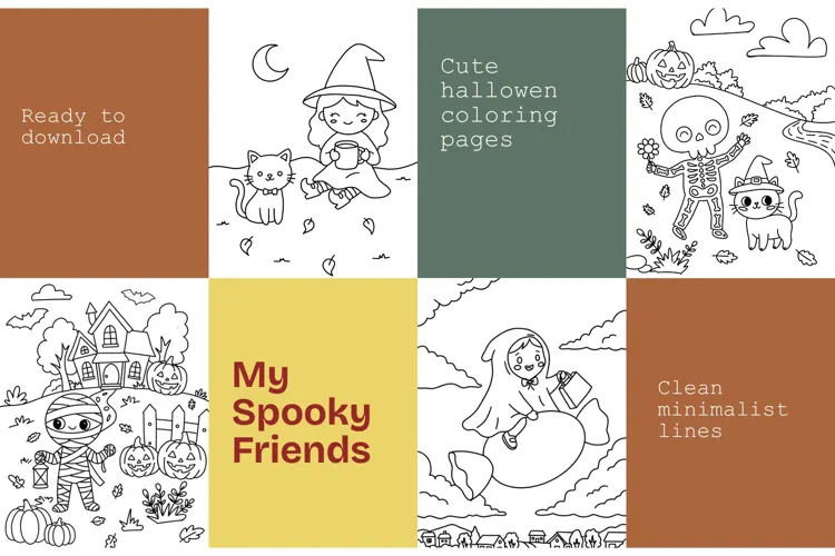 Cute Halloween Coloring Pages Printable