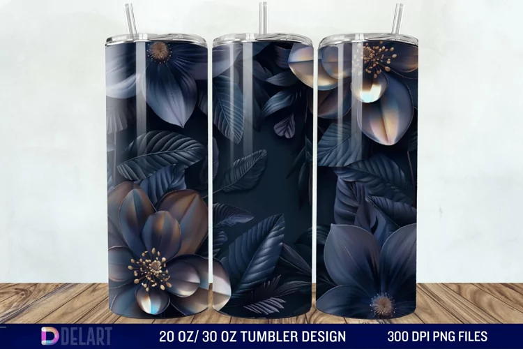 3D Floral Tumbler Wrap