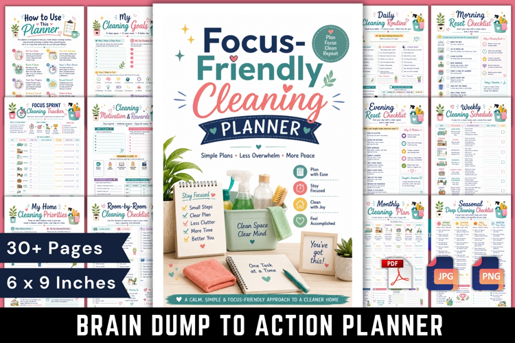 Focus-Friendly Cleaning Planner