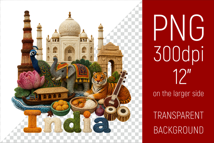 India Travel Landmark | National Culture Illustration