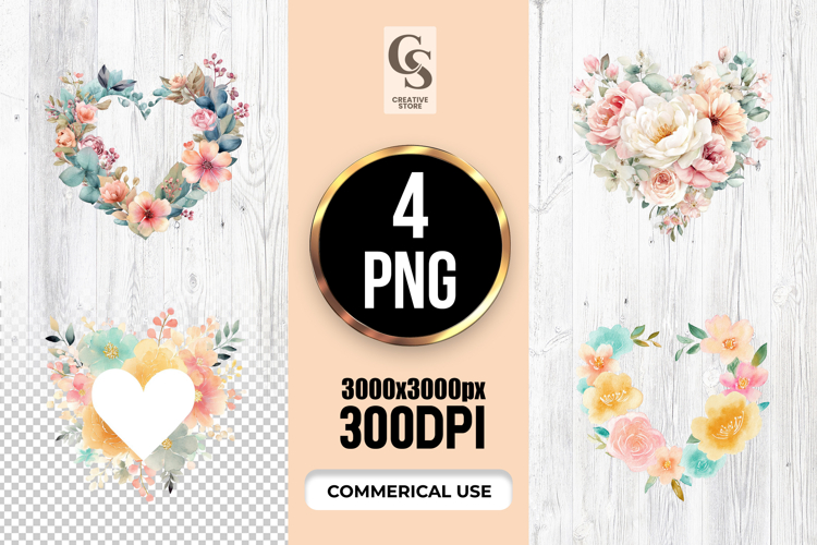 Pastel Watercolor Flower Png Image 16