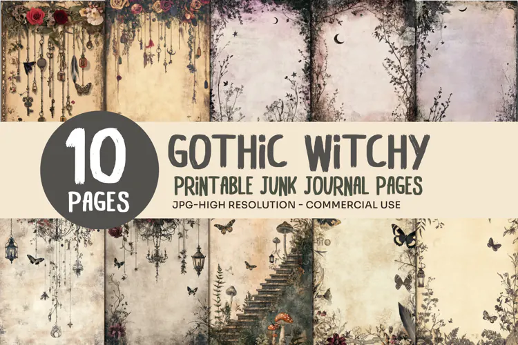 Mystic Gothic Junk Journal Pages