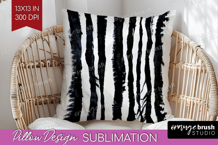 Black and White Pillow Sublimation - Abstract Texture Pillow