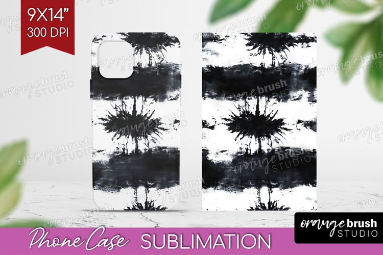 Black and White Phone Case PNG - Abstract Texture Case PNG