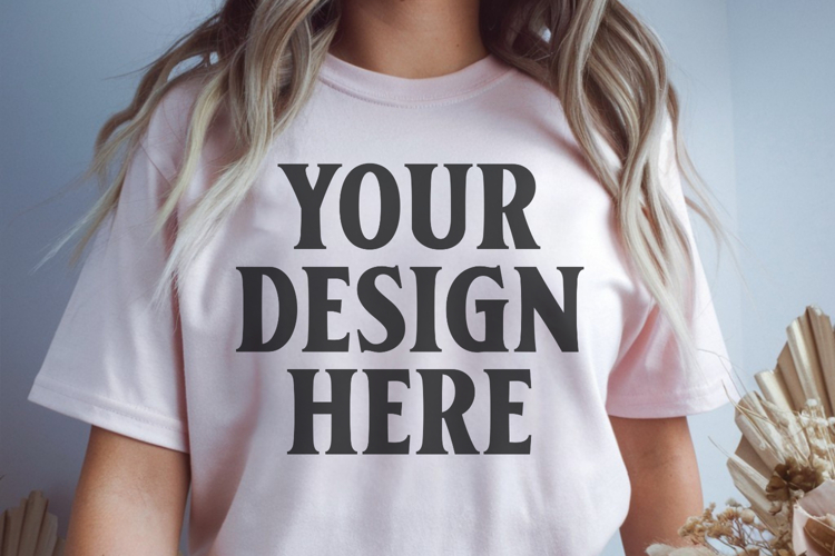 Comfort Colors 1717 Blossom T-Shirt mockup , CC 1717