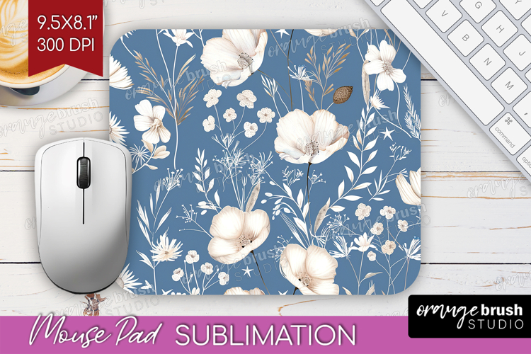 Wildflowers Mouse Pad Sublimation - Summer Floral Mousepad