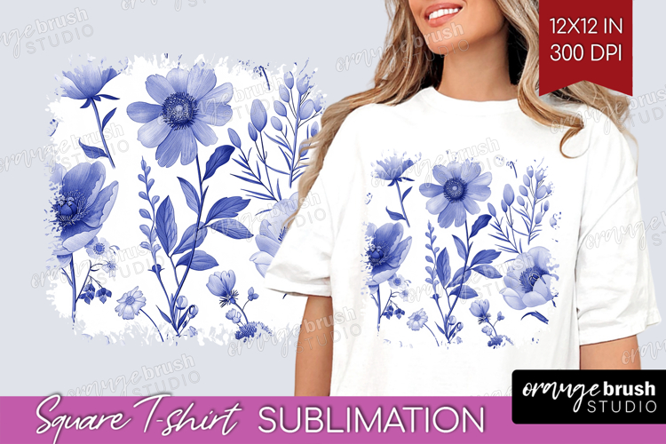 Blue Flowers Clipart Image 9