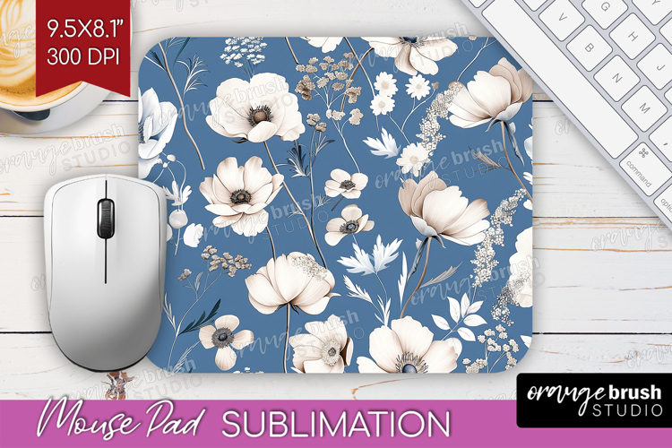 Wildflowers Mouse Pad Sublimation - Summer Floral Mousepad