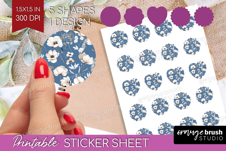 Blue Flowers Clipart Image 20