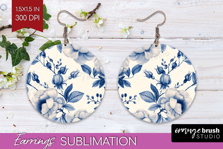Blue Flowers Clipart Image 3