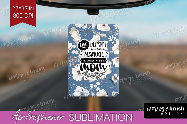 Mothers Day Quote Air Freshener PNG - Blue Flowers PNG