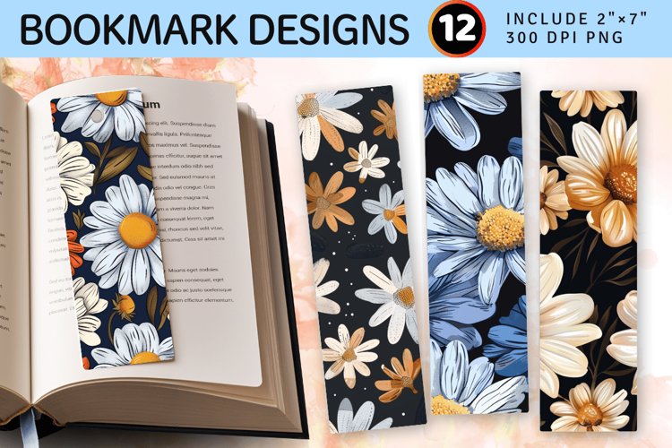 Daisy Boho PNG Bookmark Sublimation Design