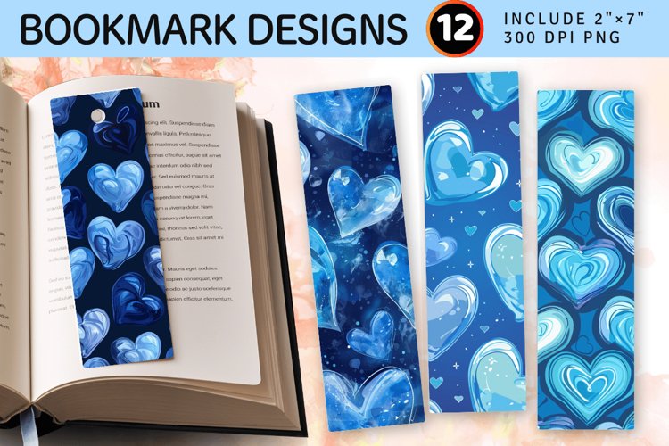 Blue Heart Clipart Image 15