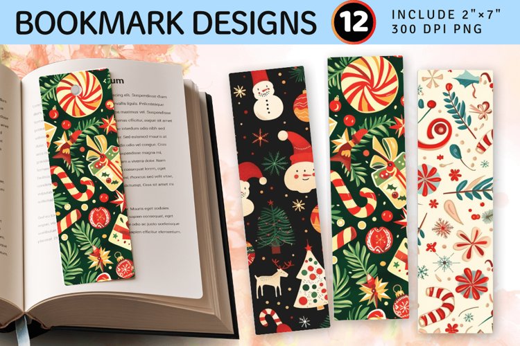 Printable Christmas Bookmark Image 2