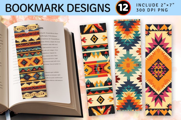 Aztec Fabric PNG Bookmark Sublimation Design