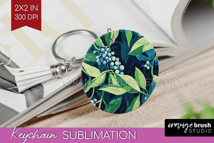 Eucalyptus Leaves Keychain PNG - Bonanical Keychain