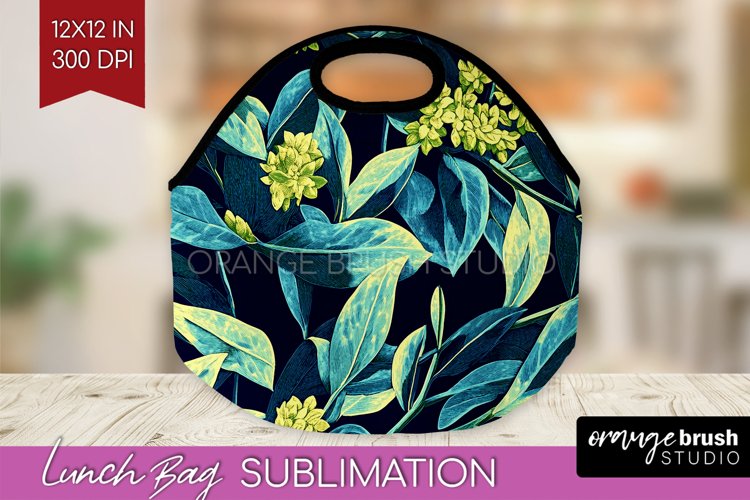 Eucalyptus Leaves Lunch Bag - Botanical Lunch Bug PNG