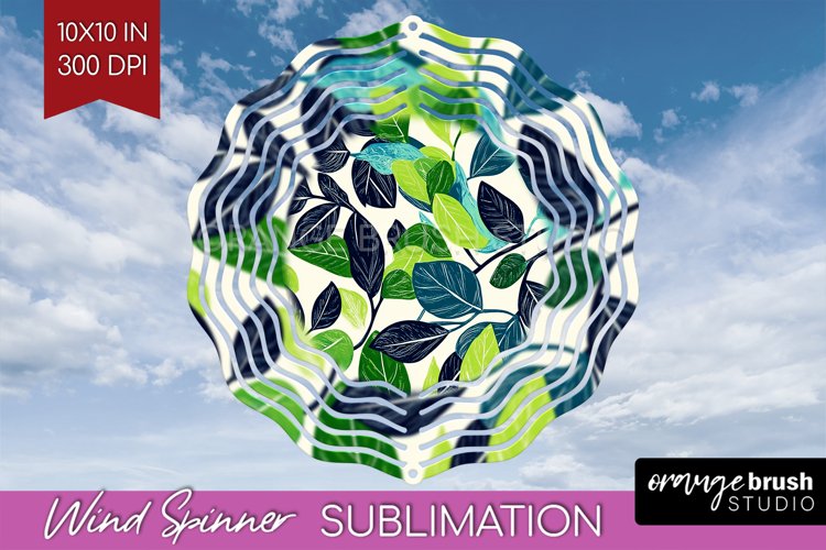 Eucalyptus Leaves Wind Spinner Sublimation PNG - Bonanical