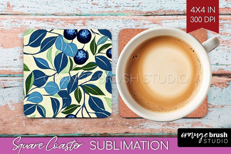 Eucalyptus Leaves Square Coaster - Bonanical Coaster PNG