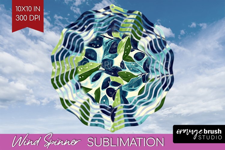 Eucalyptus Leaves Wind Spinner Sublimation PNG - Bonanical