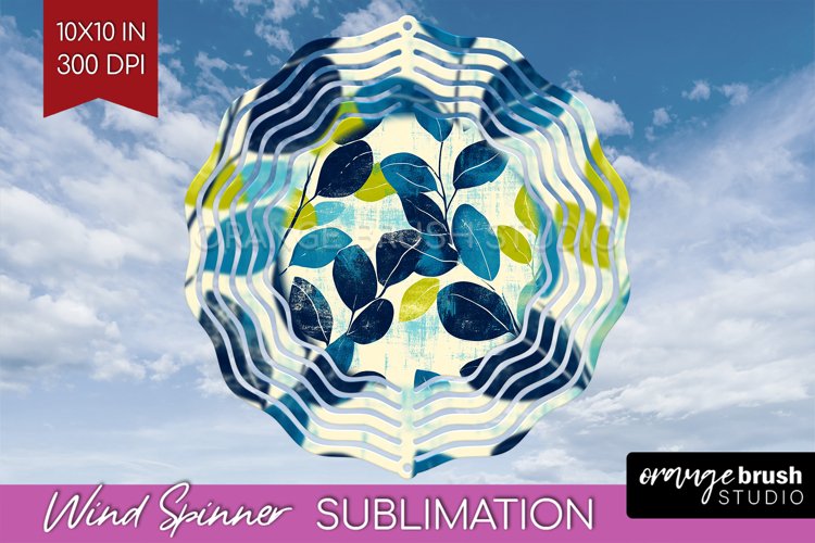 Eucalyptus Leaves Wind Spinner Sublimation PNG - Bonanical