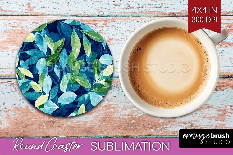 Eucalyptus Leaves Round Coaster - Bonanical Coaster PNG