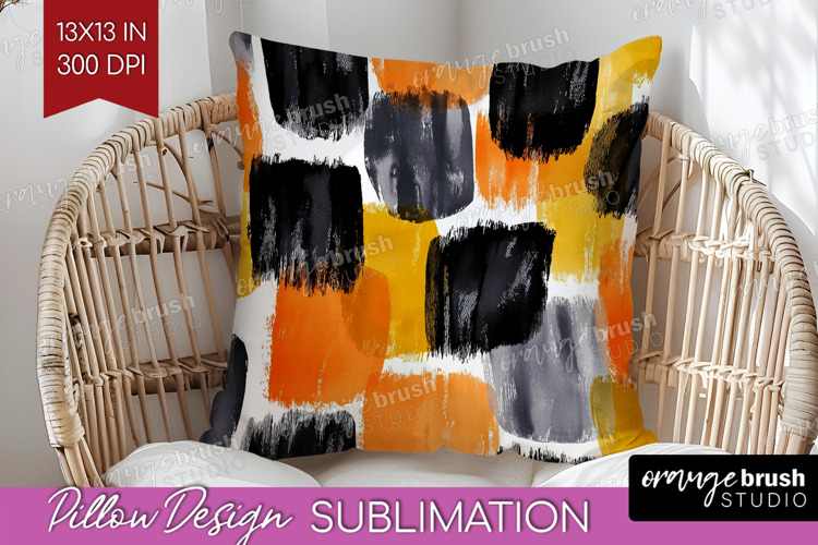Halloween Pillow Sublimation - Brush Stroke Pillow Cover PNG
