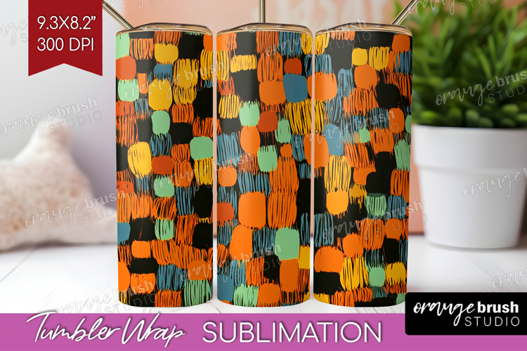 Halloween Tumbler Wrap - Brush Stroke Tumbler PNG