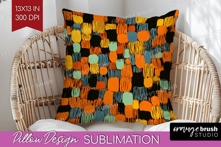 Halloween Pillow Sublimation - Brush Stroke Pillow Cover PNG