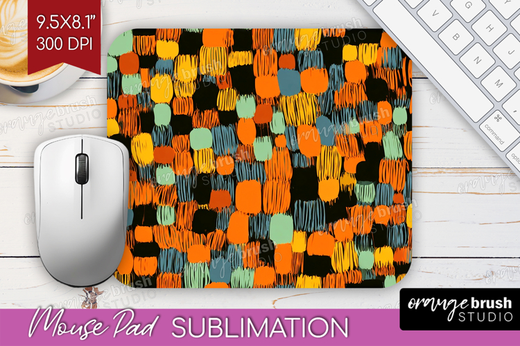 Halloween Mouse Pad Sublimation - Brush Stroke Mousepad PNG