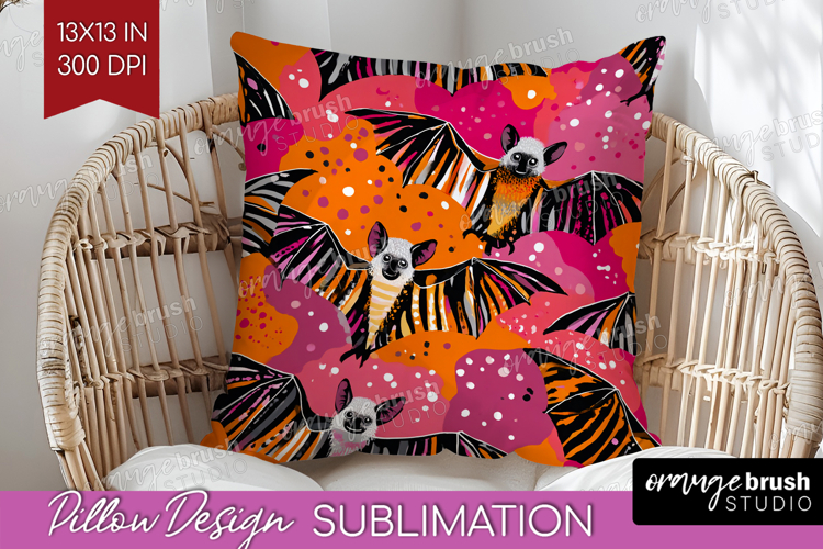 Halloween Pillow Sublimation - Brush Stroke Pillow Cover PNG