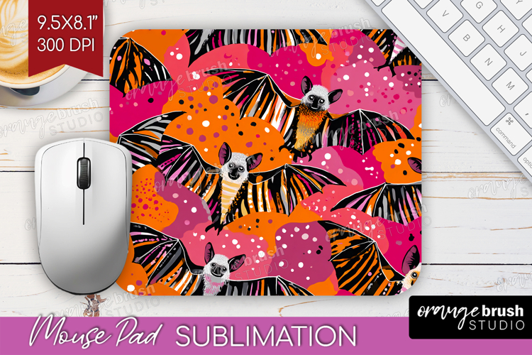 Halloween Mouse Pad Sublimation - Brush Stroke Mousepad PNG