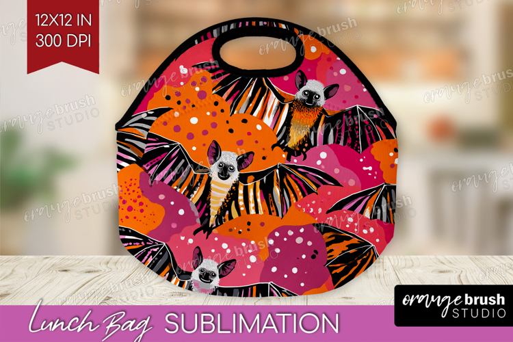 Halloween Lunch Bag - Brush Stroke Lunch Bug PNG Sublimation
