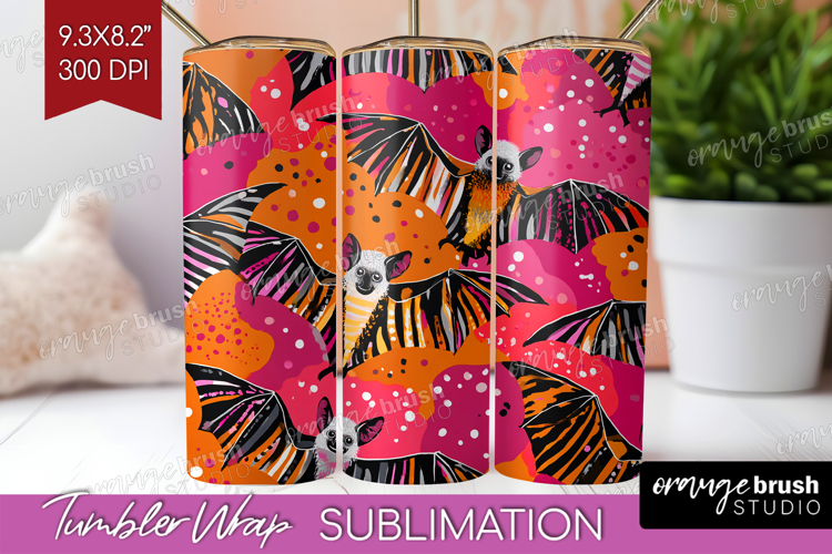 Halloween Tumbler Wrap - Brush Stroke Tumbler PNG