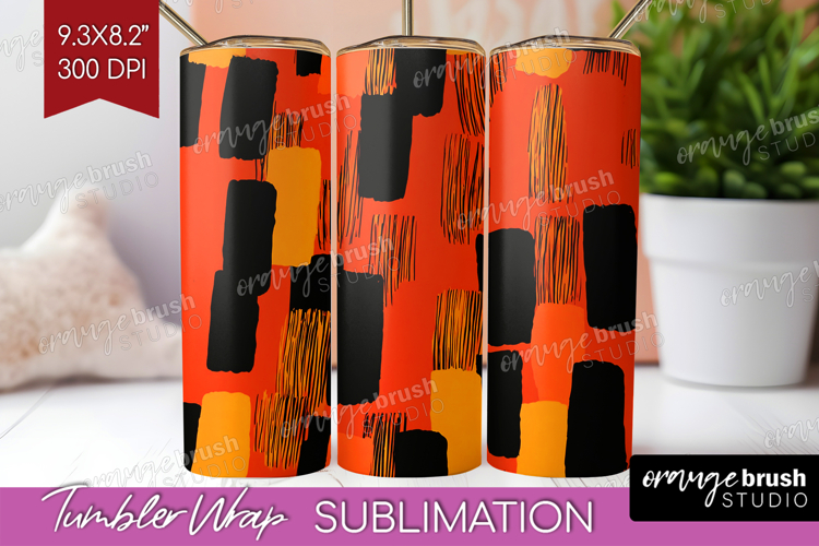 Halloween Tumbler Wrap - Brush Stroke Tumbler PNG