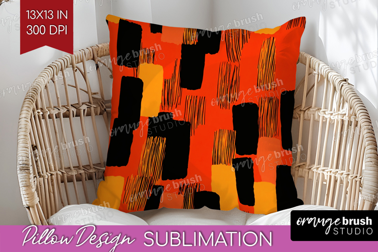 Halloween Pillow Sublimation - Brush Stroke Pillow Cover PNG