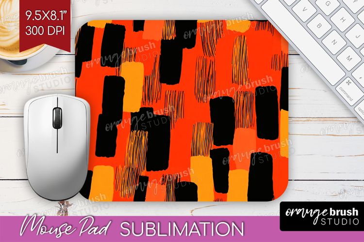 Halloween Mouse Pad Sublimation - Brush Stroke Mousepad PNG