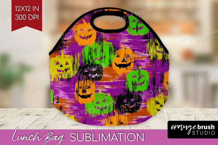 Halloween Lunch Bag - Brush Stroke Lunch Bug PNG Sublimation