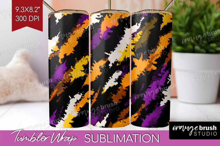 Halloween Tumbler Wrap - Brush Stroke Tumbler PNG