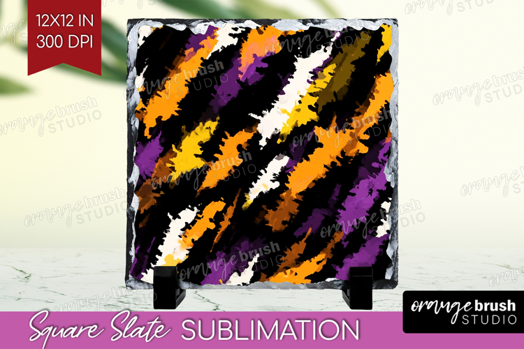 Halloween Slate PNG - Brush Stroke Square Slate Sublimation