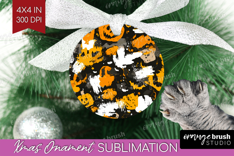 Halloween Ornament PNG - Brush Stroke PNG Sublimation