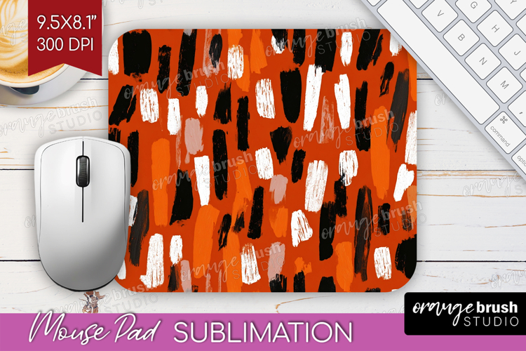 Halloween Mouse Pad Sublimation - Brush Stroke Mousepad PNG