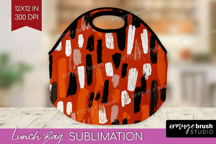 Halloween Lunch Bag - Brush Stroke Lunch Bug PNG Sublimation