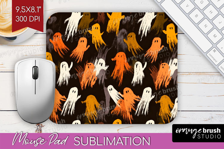 Halloween Mouse Pad Sublimation - Brush Stroke Mousepad PNG