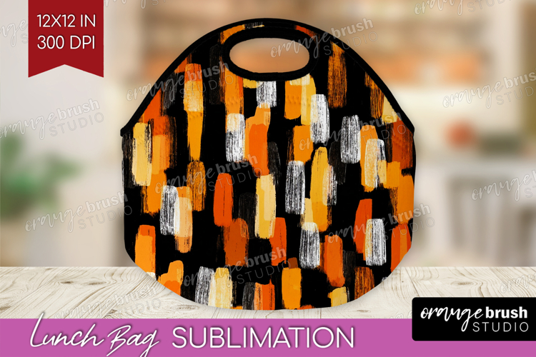 Halloween Lunch Bag - Brush Stroke Lunch Bug PNG Sublimation