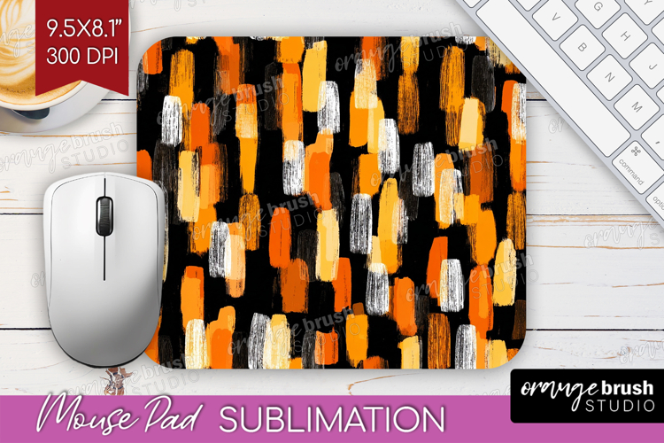 Halloween Mouse Pad Sublimation - Brush Stroke Mousepad PNG