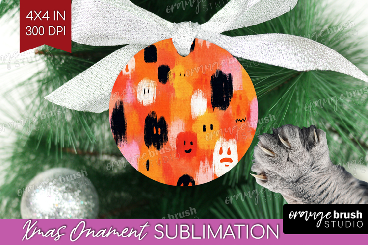 Halloween Ornament PNG - Brush Stroke PNG Sublimation